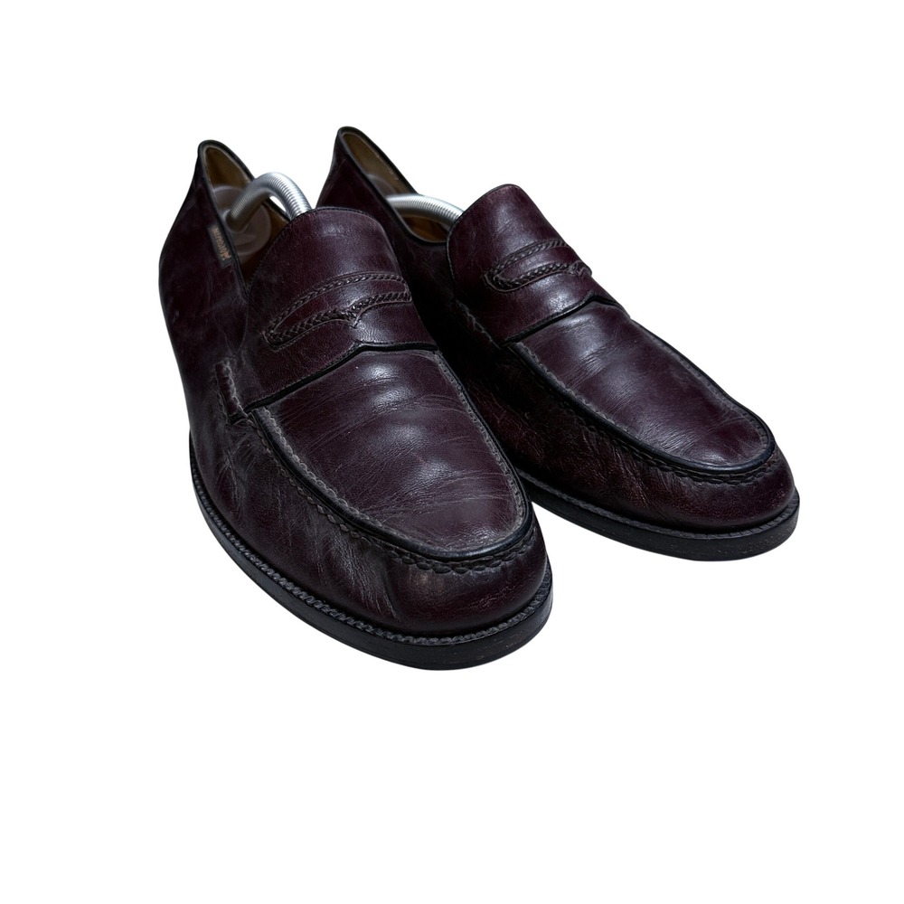Mephisto Penny Loafers Mens 11 Burgundy Leather Slip On Dress Shoes Classic